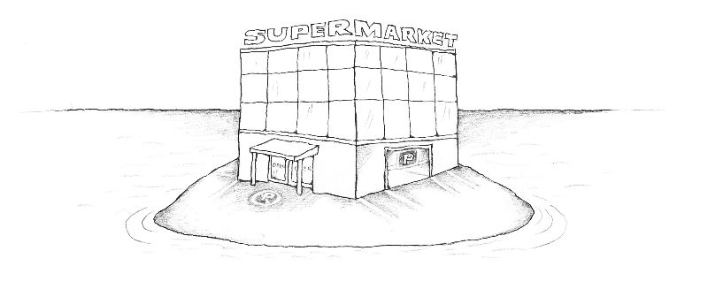 Supermarket, ilustr. Vanek